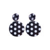 18992263356_1300811574 Wholesale Long Earrings Showing Face Small Love Black and White Wave Dot Earrings