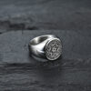 19549402496_1715018832 Wholesale Hexagram and Twelve Constellations Guardian Titanium Steel Ring
