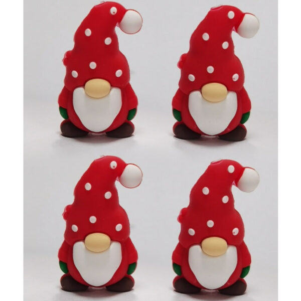 Wholesale 10pcs 3D Cartoon Cute Santa DIY Ballpoint Pen Silicone Beads