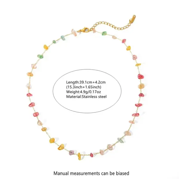 201 Stainless Steel 304 Stainless Steel Plastic Irregular PVD Coated 18K Gold Plated IG Style Wedding Vacation O-shaped Chain Lobster Trigger Clasp Closure Gold Necklace