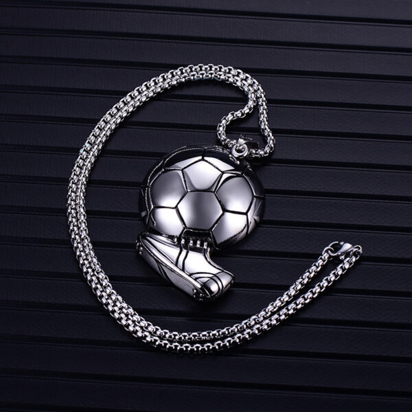 Wholesale Football Pendant Retro Men's Stainless Steel Chain Necklace