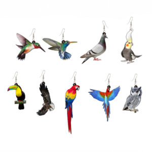 Wholesale Acrylic Hummingbird Pigeon Eagle Owl Parrot Earrings