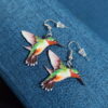 21196583885_80763289 Wholesale Acrylic Hummingbird Pigeon Eagle Owl Parrot Earrings