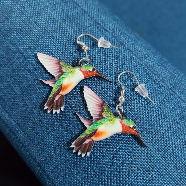 21196583885_80763289 Wholesale Acrylic Hummingbird Pigeon Eagle Owl Parrot Earrings