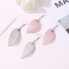 Wholesale Vintage white long hollowed out leaf earrings