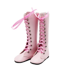 Leaf flat boots pink