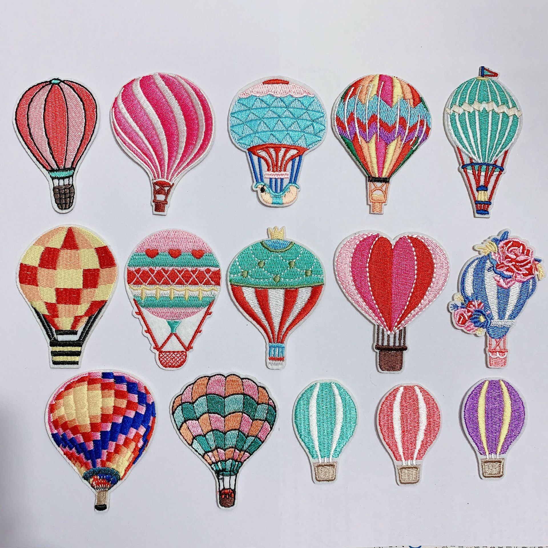 Wholesale full embroidered balloon clothes patch DIY computer embroidery cloth stickers