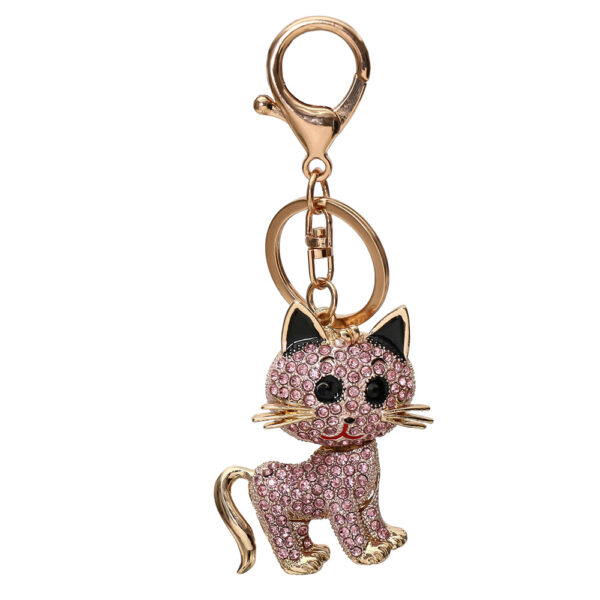 Wholesale cute cat creative metal Keychain Car bag pendant