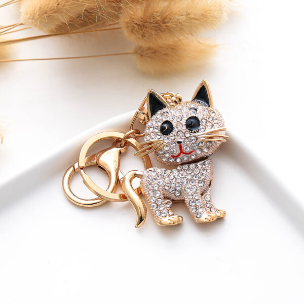 Wholesale cute cat creative metal Keychain Car bag pendant
