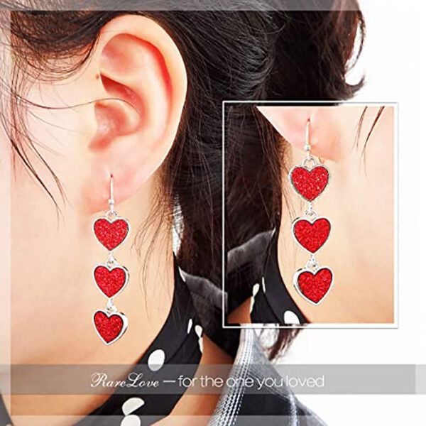 Wholesale love red heart Valentine's Day earrings love letters