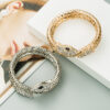 Wholesale Punk style snake shaped winding rhinestone retro bracelet