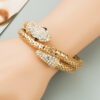 Wholesale Punk style snake shaped winding rhinestone retro bracelet