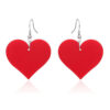 Wholesale love red heart Valentine's Day earrings love letters