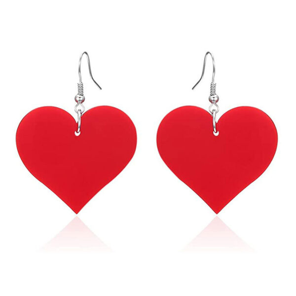 Wholesale love red heart Valentine's Day earrings love letters