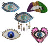 Wholesale Love Eye Mouth Glitter Embroidery DIY Patches