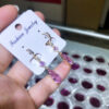 Wholesale Purple crystal teardrop earrings