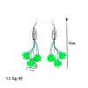 Wholesale St. Patrick's Day LED Lights Shamrock Glowing Earrings