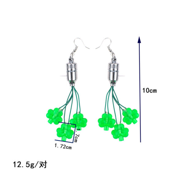 Wholesale St. Patrick's Day LED Lights Shamrock Glowing Earrings