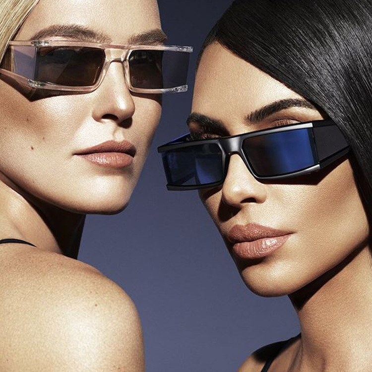 Wholesale Color lens box UV resistant sunglasses