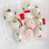 Wholesale 10pcs 3D Cute Pink and Red Cats Silicone Beads Focal Beads  OLY Exclusive