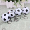 Wholesale Cute football shaped mini retractable pen keychain
