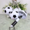 Wholesale Cute football shaped mini retractable pen keychain