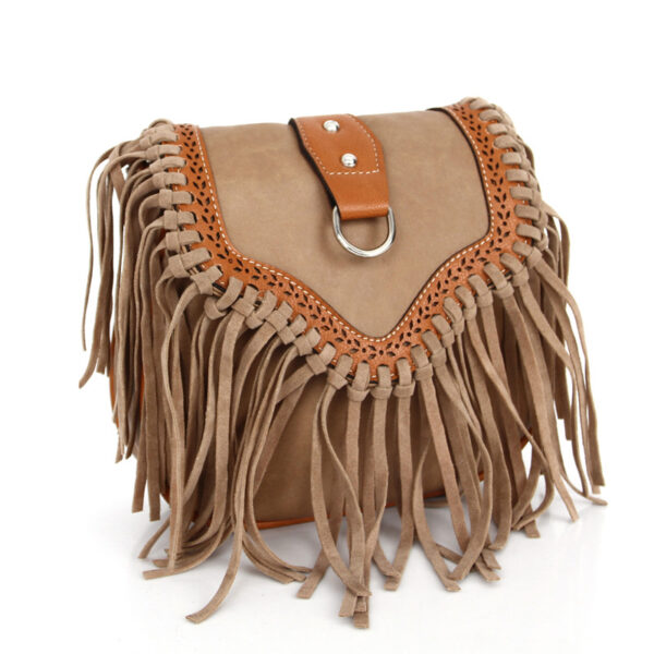 Wholesale Bohemian tassel crossbody single shoulder frosted bag