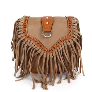 Wholesale Bohemian tassel crossbody single shoulder frosted bag