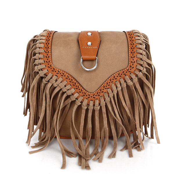 Wholesale Bohemian tassel crossbody single shoulder frosted bag