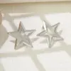 304 Stainless Steel Geometric Star Flower Stone-Free Simple Style Classic Style Commute Ear Studs