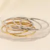 304-Stainless-Steel-Round-Electroplating-18K-Gold-Plated-Simple-Style-Waterproof-Non-Tarnish-Round-Bangle-main-image-6-1 304 Stainless Steel Round Electroplating 18K Gold Plated Simple Style Waterproof Non Tarnish Round Bangle