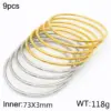 304-Stainless-Steel-Round-Electroplating-18K-Gold-Plated-Simple-Style-Waterproof-Non-Tarnish-Round-Bangle-main-image-8-1 304 Stainless Steel Round Electroplating 18K Gold Plated Simple Style Waterproof Non Tarnish Round Bangle