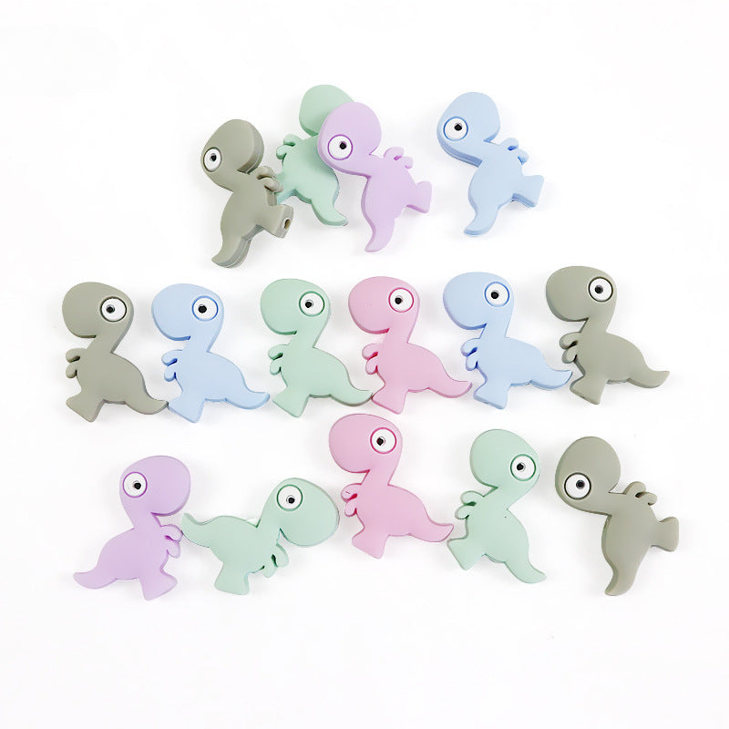Wholesale Teether Dinosaur DIY Baby Molded Silicone Beads
