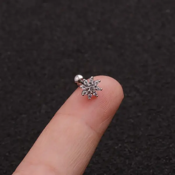 316L Stainless Steel Copper Ear Cartilage Rings & Studs Animal Waterproof Non Tarnish Surgical Steel Women'S