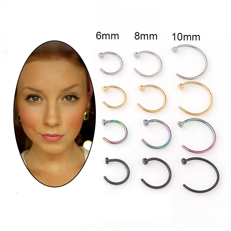 Wholesale 316L Stainless Steel Ear Cartilage Rings & Studs Geometric Waterproof Non Tarnish Surgical Steel Unisex