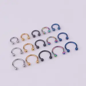 316L Stainless Steel Ear Cartilage Rings & Studs Geometric Waterproof Non Tarnish Surgical Steel