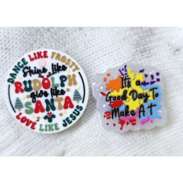 Wholesale 10pcs Diy Colored Letter Silicone Beads