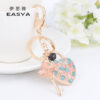 Wholesale Diamond studded Cat's Eye Heart Keychain Pendant