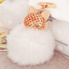 Wholesale Creative Water Diamond Fox Head Hairball Keychain