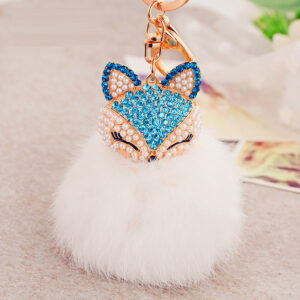 Blue + white fur ball / Single opp bag packaging