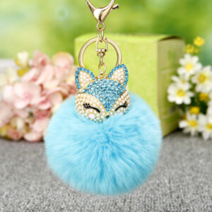 Blue + sky blue fur ball / Single opp bag packaging