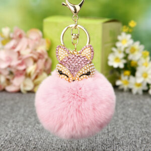 Pink + pink fur ball / Single opp bag packaging