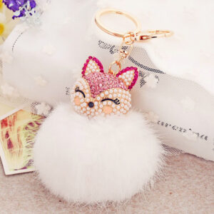 Pink + White fur ball / Single opp bag packaging