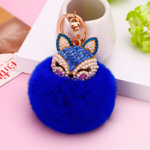 Sapphire Blue Fox head + sapphire blue / Single opp bag packaging