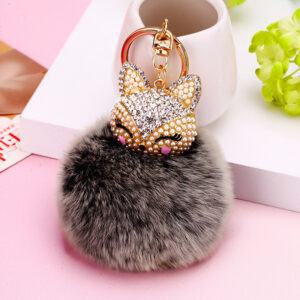 White Fox head + grass frost / Single opp bag packaging