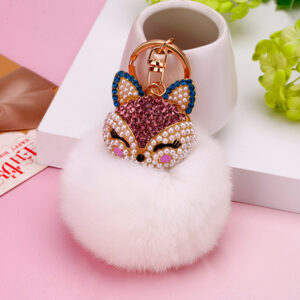 Purple Fox head + White / Single opp bag packaging