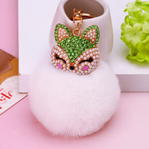 Green Fox head + White / Single opp bag packaging
