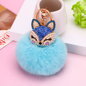 Sapphire Blue Fox head + sky blue / Single opp bag packaging