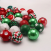 471ebc9a0c0a0f55268d1168f930d133 Wholesale 50pcs Red and Green Diamond Print Christmas 20MM Acrylic Beads DIY Mixed Color Mixed Style Beaded Loose Beads Combination
