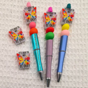 Wholesale Colorful Butterfly Silicone Beads DIY Beads 10pcs/pack